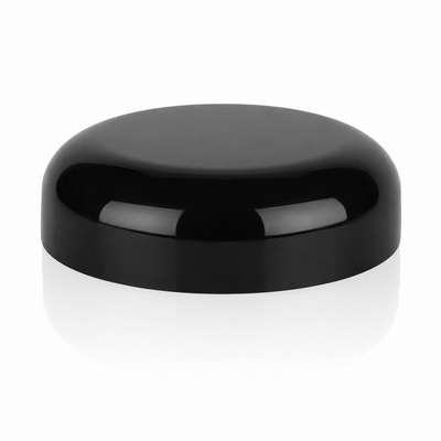 58-400 Black Smooth Dome Cap PP (Foam Liner)