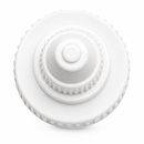 20-410 White Fine Ribbed Twist Open & Close Dispensing Closure (.118" Orifice) PE Foam Gasket