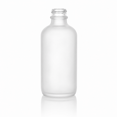 4 oz Frosted Glass Boston Round Bottle 22-400