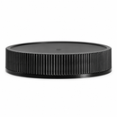 70-400 Black Ribbed Plastic Cap with Pressure Sensitive Liner