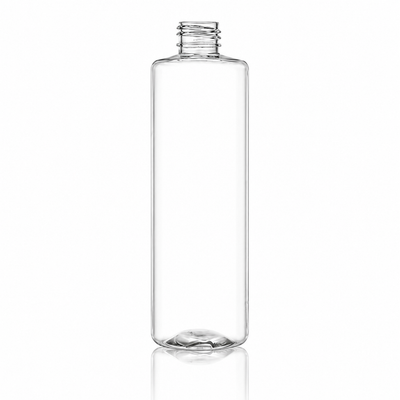 8 oz Clear 24-410 PET Cylinder Round Plastic Bottle