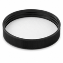 58-400 Black Ribbed Plastic Cap (Pressure Sensitive Liner)
