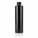 4 oz Black 24-410 PET Cylinder Round Plastic Bottle