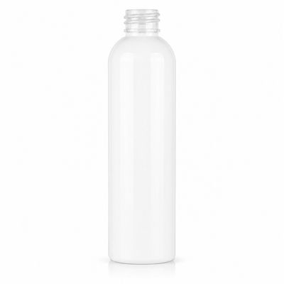 4 oz White 20-410 PET Cosmo Round Plastic Bottle