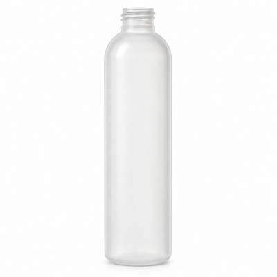 8 oz Natural-Colored Cosmo Round Plastic Bottle 24-410 HDPE