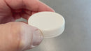 48-400 White Ribbed Plastic Cap (Foam Liner PE)