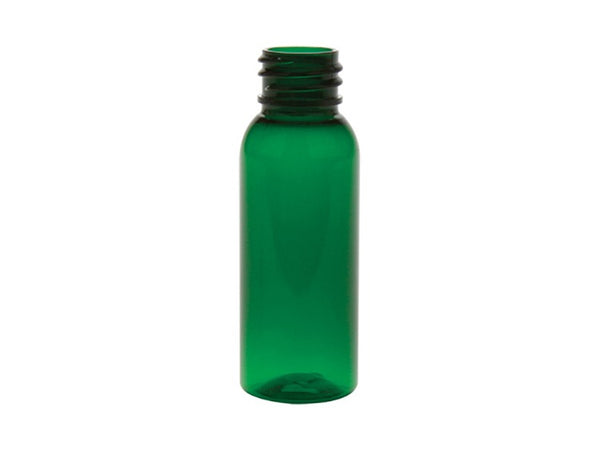 1 oz Green 20-410 PET Cosmo Round Bottle