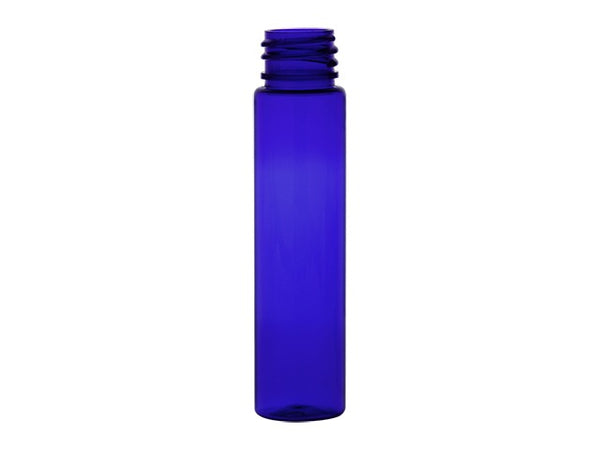 1 oz 20-410 Cobalt blue PET Tall Cylinder Round Plastic Bottle