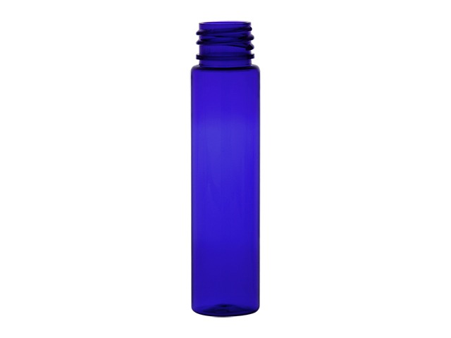1 oz 20-410 Cobalt blue PET Tall Cylinder Round Plastic Bottle