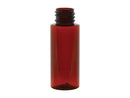 1 oz Dark Amber 20-410 PET Cylinder Round Plastic Bottle