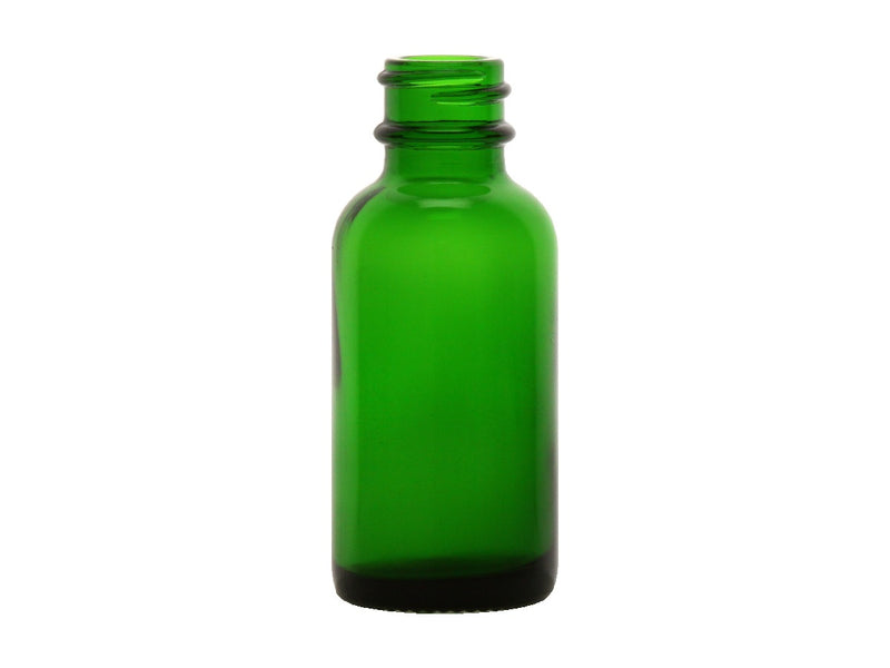 1 oz Green 20-400 Boston Round Glass Bottle