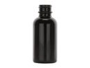 1 oz Black 20-400 Boston Round Glass Bottle