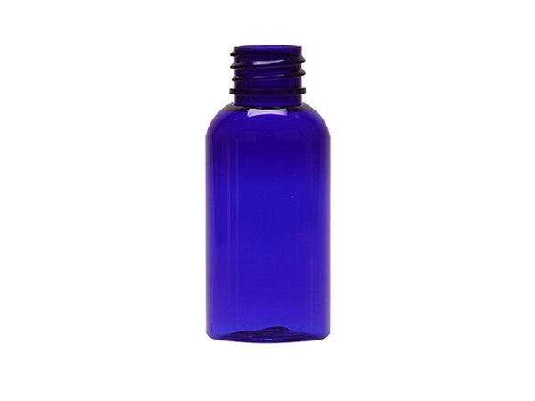 1 oz Blue 20-410 PET Boston Round Bottle