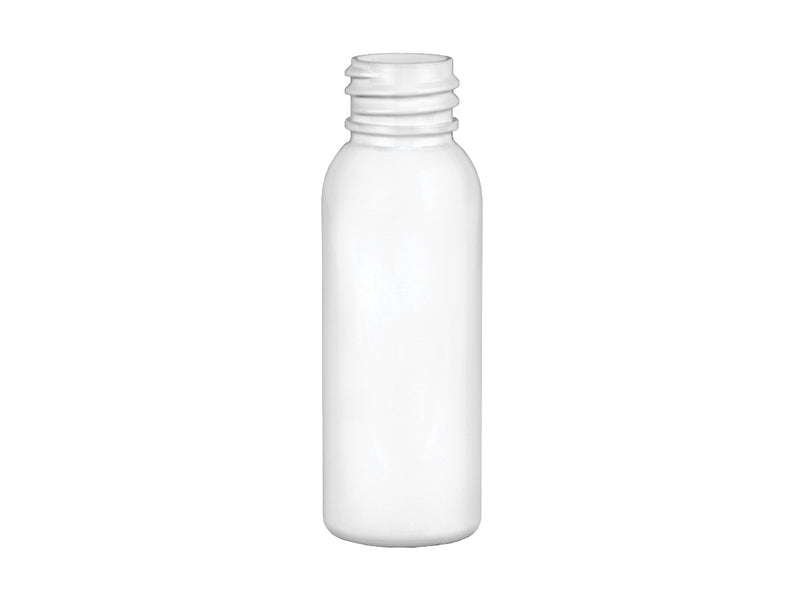 1 oz White 20-410 PET Cosmo Round Bottle