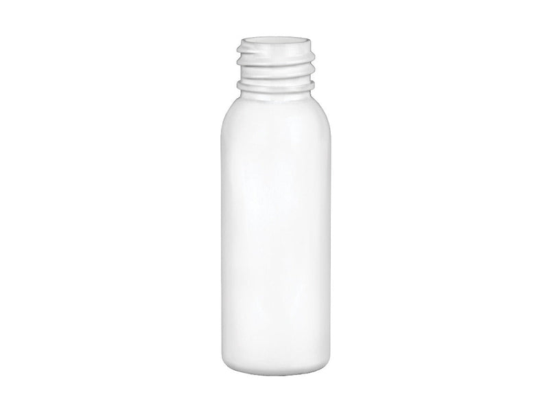 1 oz White 20-410 PET Cosmo Round Plastic Bottle