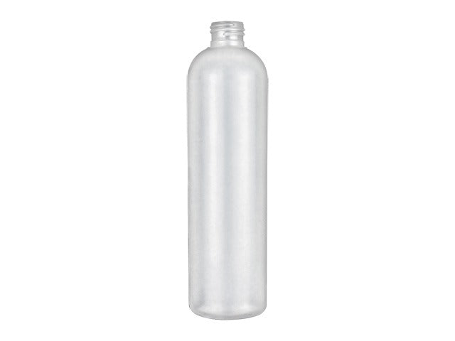12 oz Natural-Colored 24-410 HDPE Cosmo Round Plastic Bottle