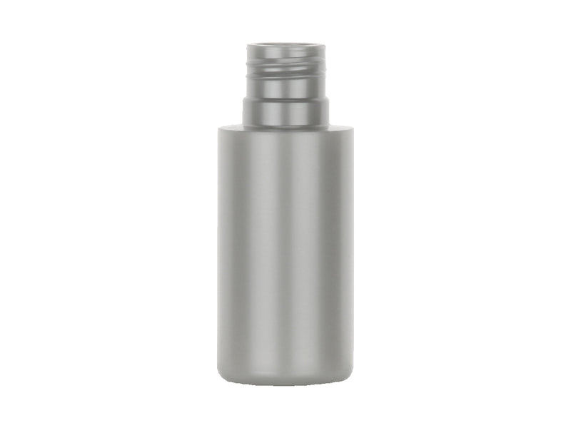 12 mL Silver HDPE Plastic Cylinder Round Bottle 15-415 Neck Finish