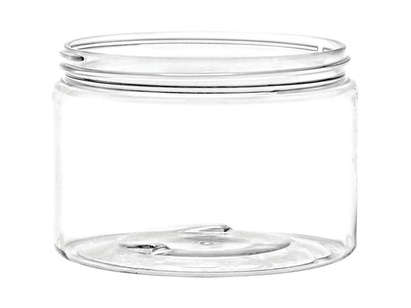 12 oz Clear 89-400 Straight-Sided Plastic Jar PET