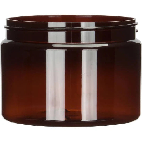 12 oz Amber PET Plastic Single Wall Jar 89-400