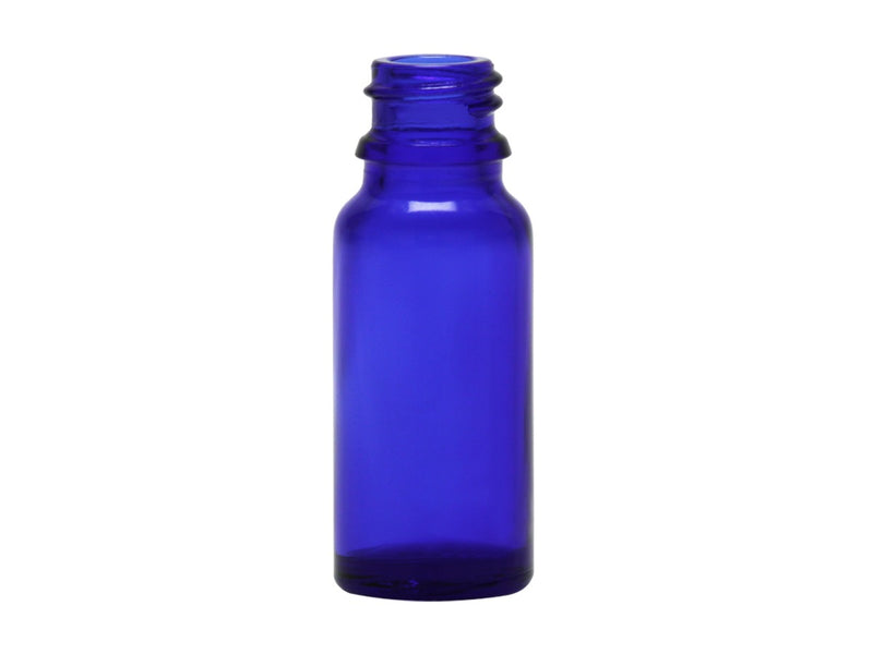 15 ml 18-400 Cobalt blue Glass Boston Round Bottle