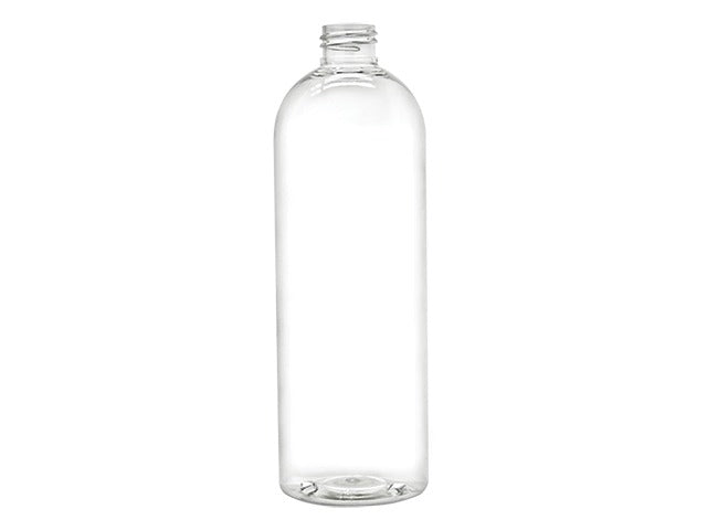 16 oz Clear 24-410 PET Cosmo Round Plastic Bottle