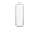 16 oz White 28-410 HDPE Cylinder Round Plastic Bottle