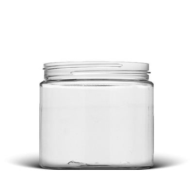 16 oz Clear 89-400 Single-Wall PET Plastic Jar