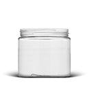 16 oz Clear 89-400 Single-Wall PET Plastic Jar