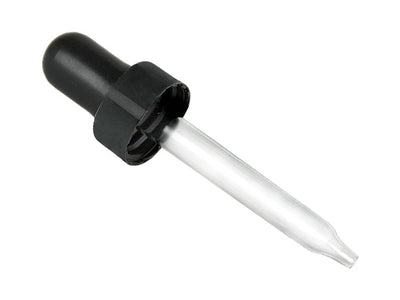 18-400 Black Smooth Dropper Assembly (2.4375" Glass Pipette)