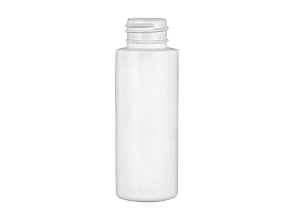 2 oz White 24-410 HDPE Cylinder Round Bottle