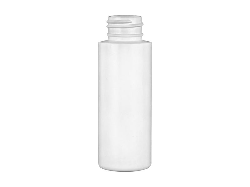 2 oz White 24-410 HDPE Cylinder Round Bottle