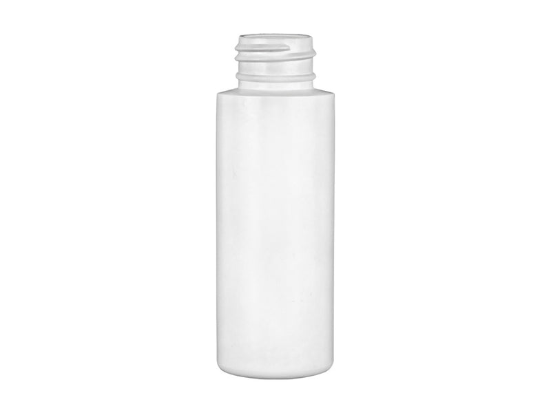2 oz White 24-410 HDPE Cylinder Round Bottle