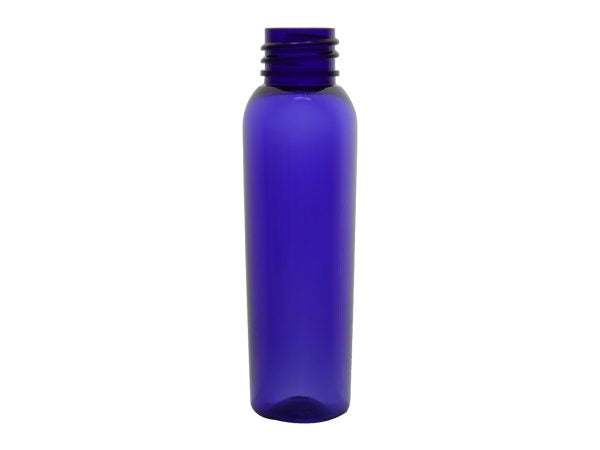 2 oz 20-410 Cobalt Blue PET Cosmo Oval Plastic Bottle