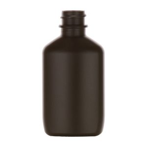 2 oz Brown 20-400 HDPE Oblong Round Plastic Bottle