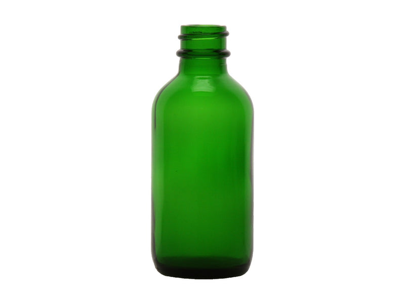 2 oz Green 20-400 Boston Round Glass Bottle