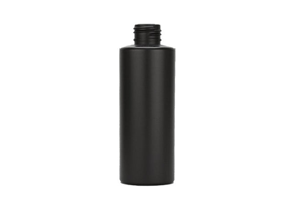 2 oz Black 20-410 Cylinder Round HDPE Plastic Bottle