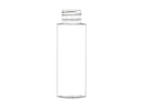2 oz Clear 20-410 PET Cylinder Round Bottle