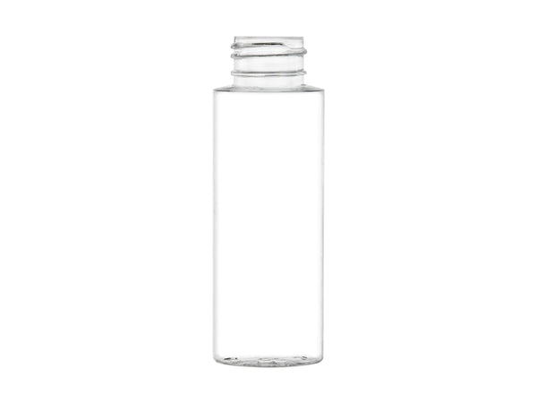 2 oz Clear 20-410 PET Cylinder Round Bottle