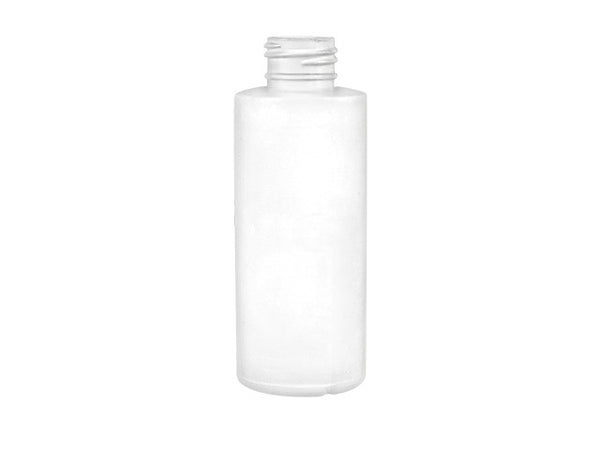 2 oz White 20-410 HDPE Cylinder Round Bottle
