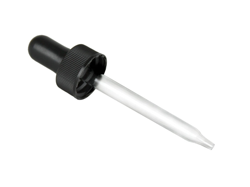 20-400 Black Ribbed Dropper Assembly (Fits 1 oz)