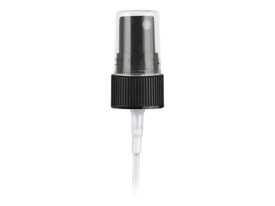 20-400 Black Ribbed Fine Mist Sprayer 3" Dip Tube (Output 0.16cc)