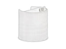 20-410 White Ribbed Disc Top Plastic Cap 50% PP PCR