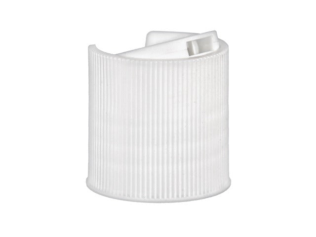 20-410 White Ribbed Disc Top Cap (.270" Orifice)