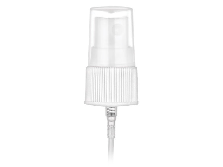 20-410 White Ribbed Fine Mist Sprayer 5.25" Dip Tube