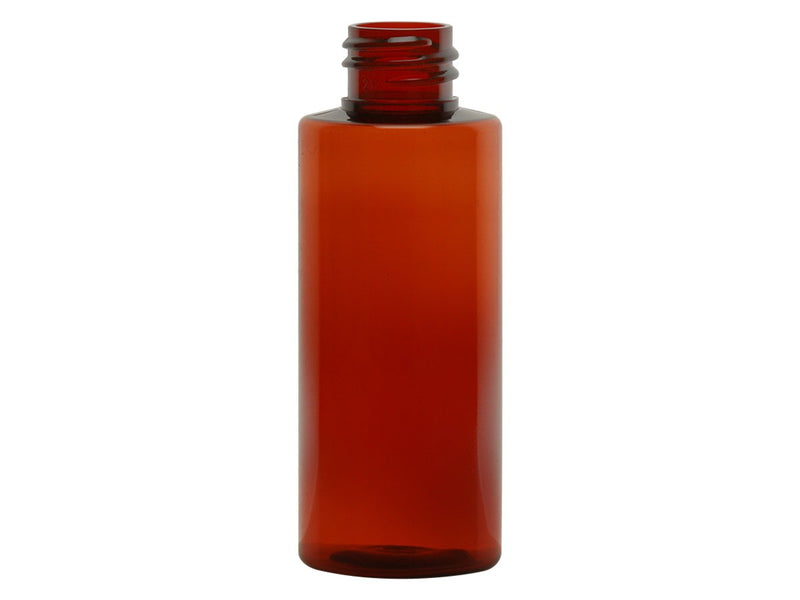 2 oz Dark Amber 20-410 PET Cylinder Round