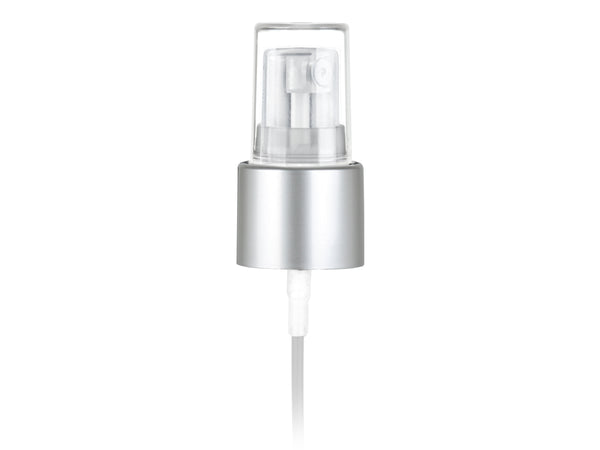20-410 Brushed Aluminum/Natural-Colored Fine Mist Sprayer 5.25" Dip Tube (Output 0.16cc)