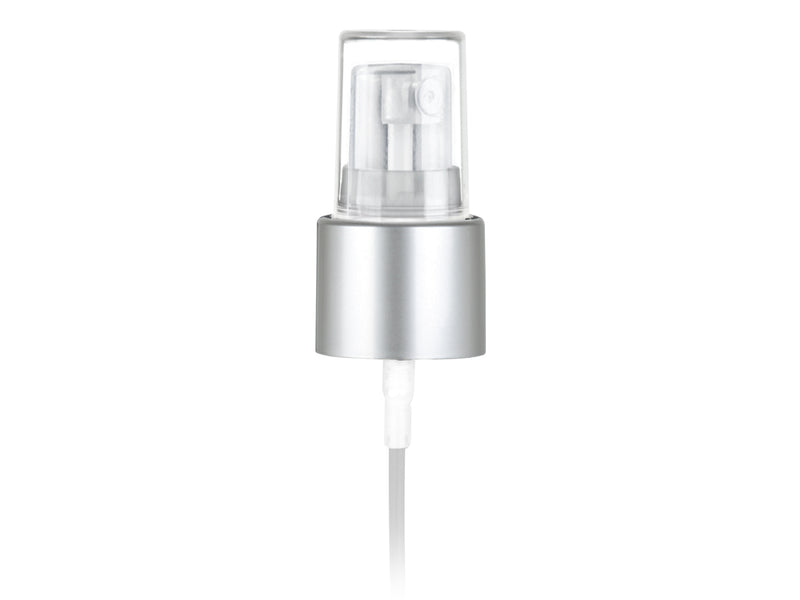 20-410 Brushed Aluminum/Natural-Colored Fine Mist Sprayer 5.25" Dip Tube (Output 0.16cc)
