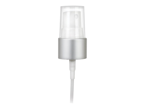 20-410 Brushed Aluminum/White Fine Mist Sprayer 5.5" Dip Tube (Output 0.16cc)