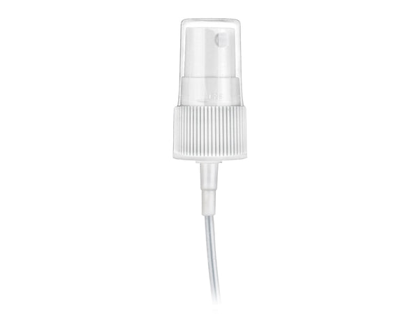 20-410 White Ribbed Fine Mist Sprayer (4.125" DipTube, .12 mL-.14 mL Output)