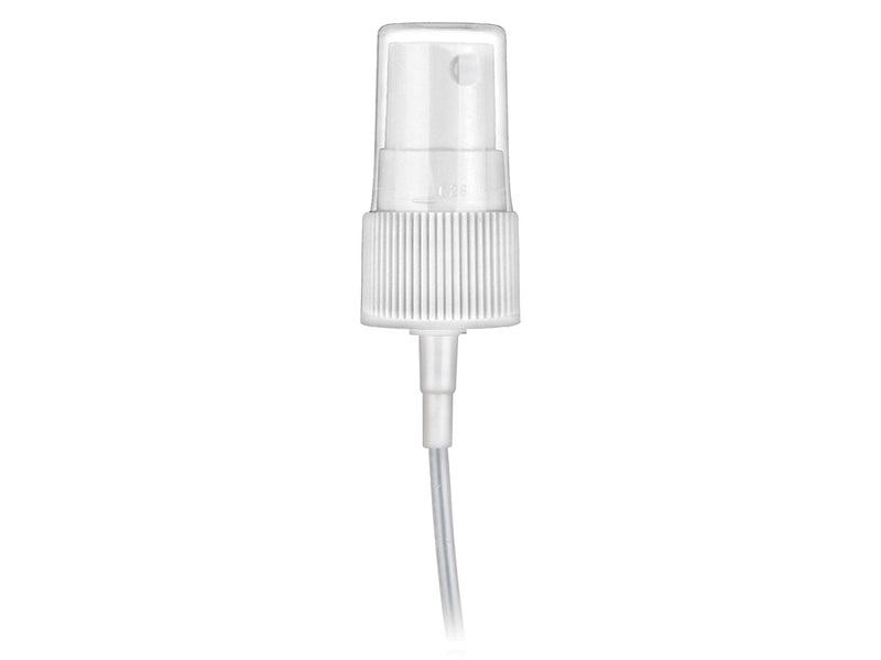 20-410 White Ribbed Fine Mist Sprayer (2.5625" Dip Tube)